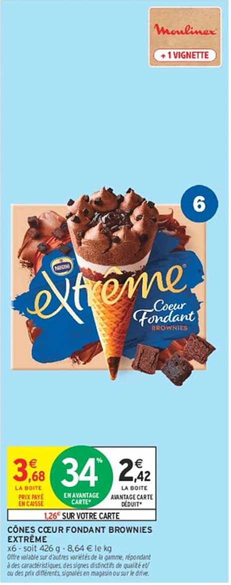 CÔNES CŒUR FONDANT BROWNIES EXTRÊME