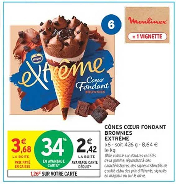 CÔNES CŒUR FONDANT BROWNIES EXTRÊME