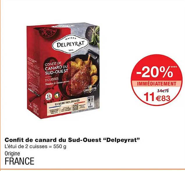 Confit de canard du Sud-Ouest “Delpeyrat”
