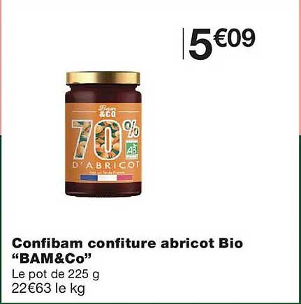 Confiture abricot Bio “BAM&Co”