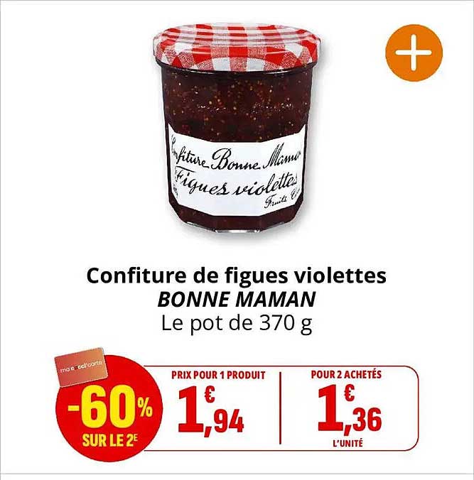 Confiture de figues violettes BONNE MAMAN Le pot de 370 g