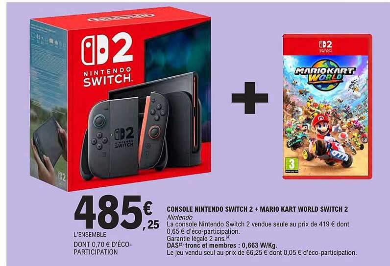 CONSOLE NINTENDO SWITCH 2 + MARIO KART WORLD SWITCH 2