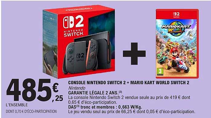 CONSOLE NINTENDO SWITCH 2 + MARIO KART WORLD SWITCH 2