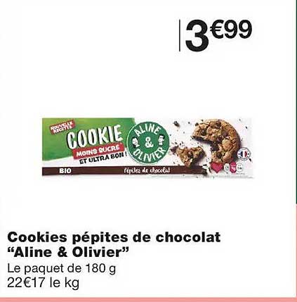 Cookies pépites de chocolat “Aline & Olivier”