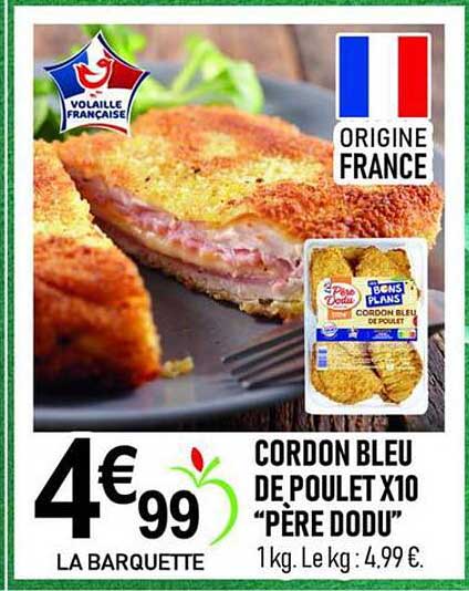 CORDON BLEU DE POULET X10 "PÈRE DODU"