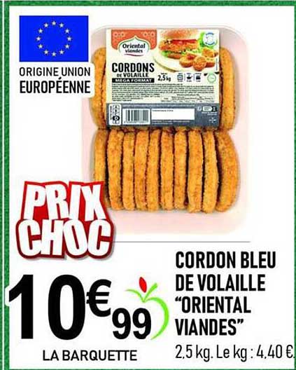 CORDON BLEU DE VOLAILLE “ORIENTAL VIANDES”