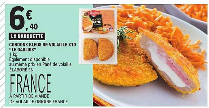 CORDONS BLEUS DE VOLAILLE X10 “LE GAULOIS”