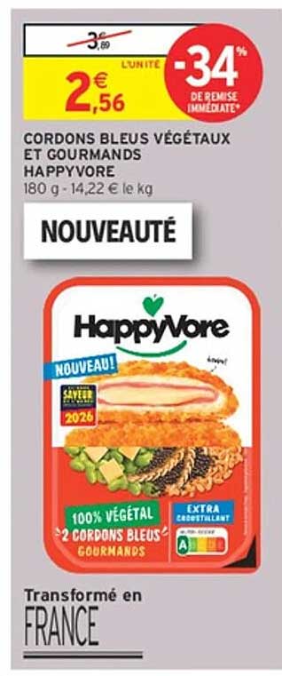 CORDONS BLEUS VÉGÉTAUX ET GOURMANDS HAPPYVORE