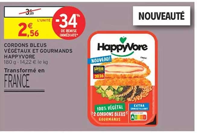CORDONS BLEUS VÉGÉTAUX ET GOURMANDS HAPPYWORE