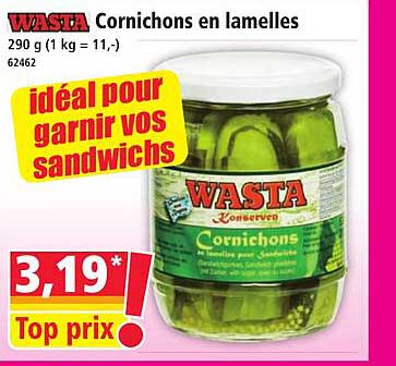 Cornichons en lamelles