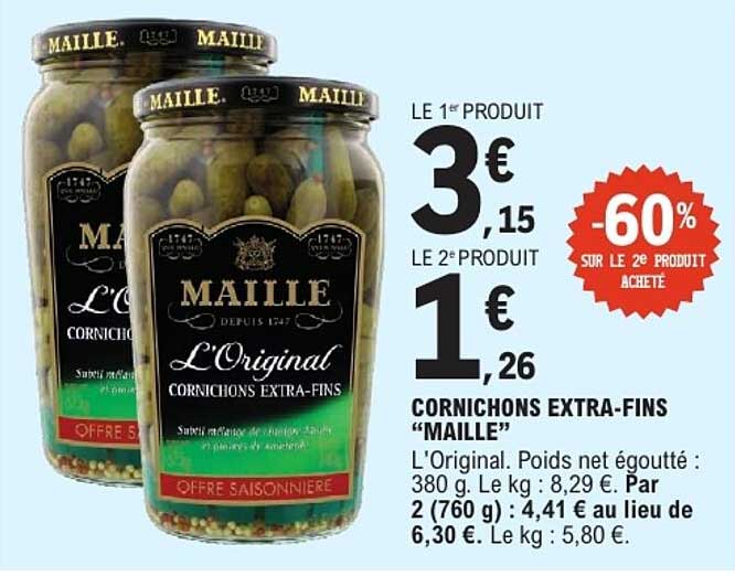 CORNICHONS EXTRA-FINS “MAILLE”