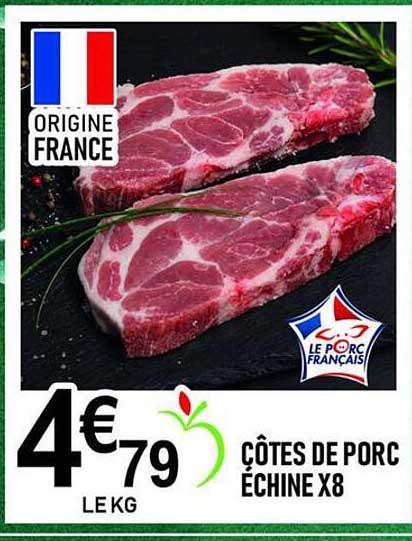 CÔTES DE PORC ÉCHINE X8