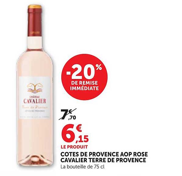 COTES DE PROVENCE AOP ROSE CAVALIER TERRE DE PROVENCE