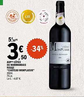 CÔTES DU MARMANDAIS ROUGE "CHÂTEAU MONPLAISIR" 2024