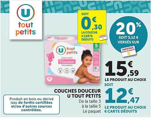 COUCHES DOUCEUR U TOUT PETITS