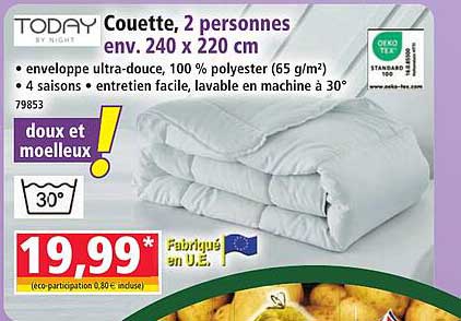 Couette, 2 personnes env. 240 x 220 cm