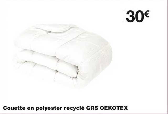 Couette en polyester recyclé GRS OEKOTEX