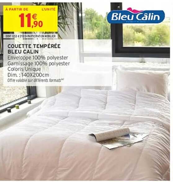 COUETTE TEMPÉRÉE BLEU CALIN