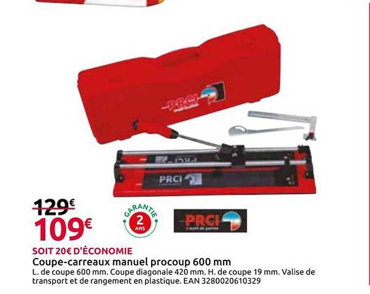 Coupe-carreaux manuel proqcoup 600 mm