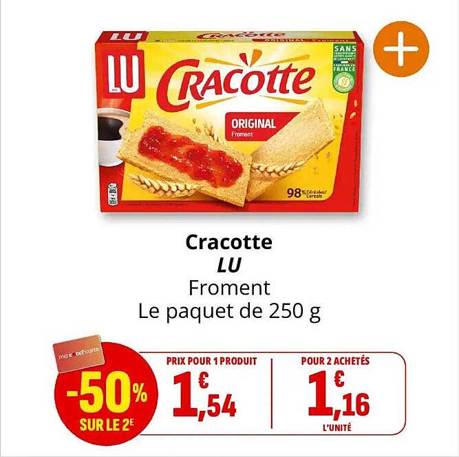Cracotte LU Froment Le paquet de 250 g