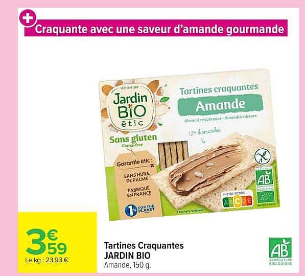 Craquante avec une saveur d’amande gourmande