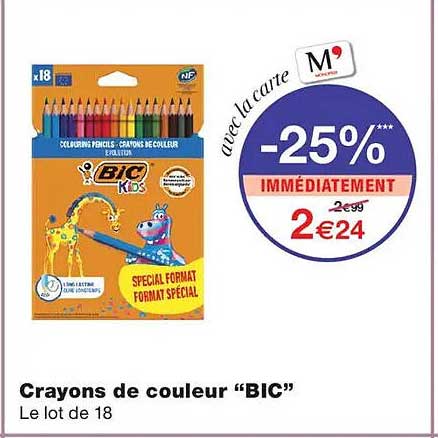 Crayons de couleur “BIC”