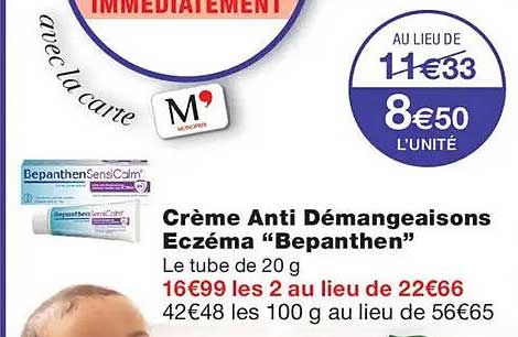 Crème Anti Démangeaisons Eczéma “Bepanthen”