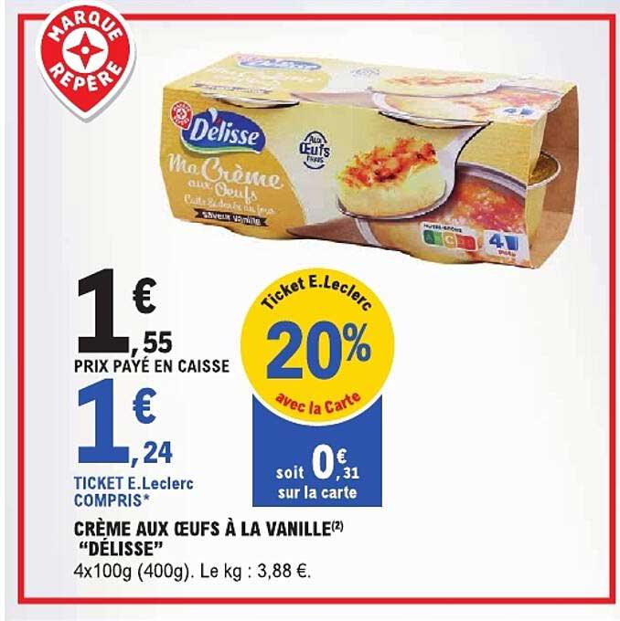 CRÈME AUX ŒUFS À LA VANILLE "DÉLISSE"