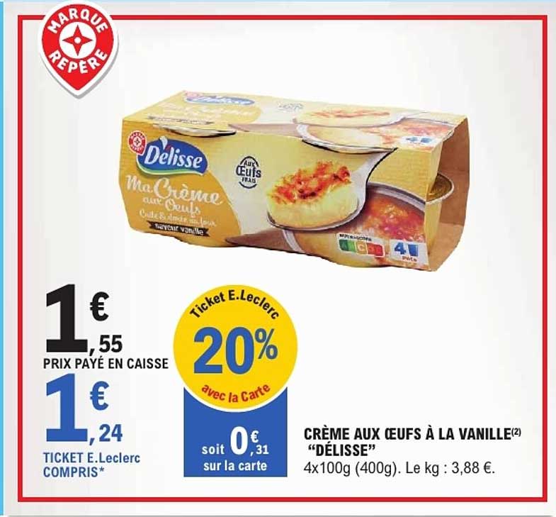 CRÈME AUX OEUFS À LA VANILLE “DÉLISSE”