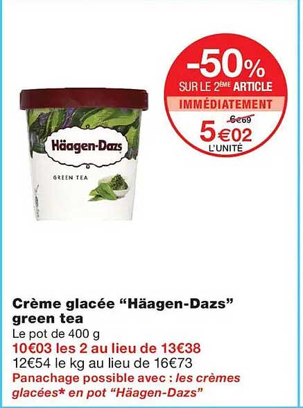 Crème glacée “Häagen-Dazs” green tea
