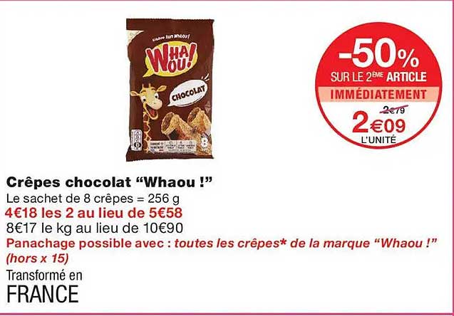 Crêpes chocolat “Whaou !”