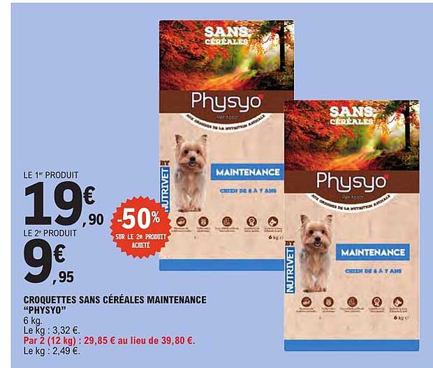 CROQUETTES SANS CÉRÉALES MAINTENANCE “PHSYO”