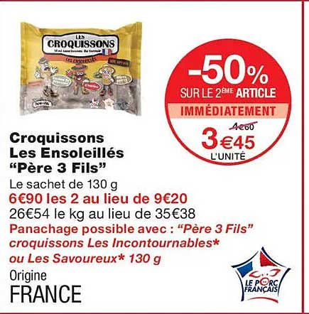 Croquissons Les Ensolllés “Père 3 Fils”