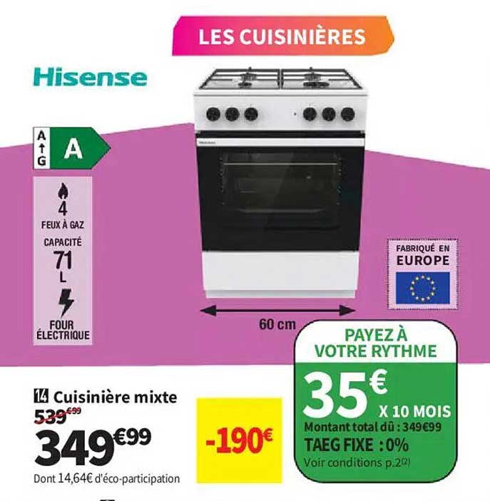 Cuisinière mixte