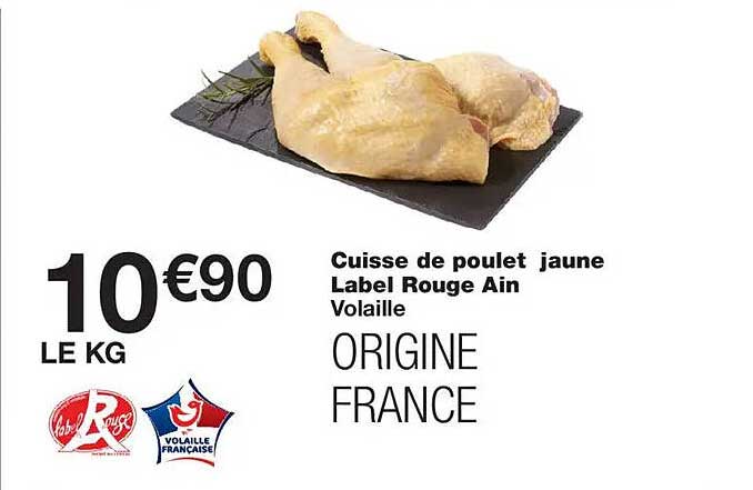Cuisses de poulet jaune Label Rouge Ain