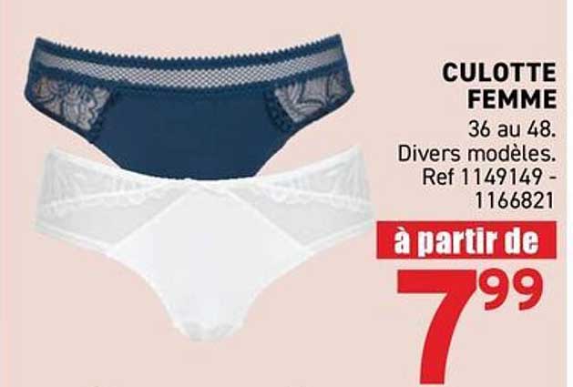 CULOTTE FEMME 36 au 48. Divers modèles. Ref 1149149 - 1166821
