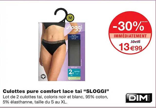 Culottes pure comfort lace tai “SLOGGI”