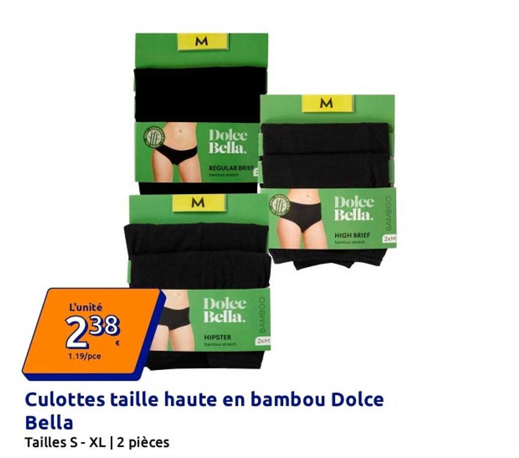 Culottes taille haute en bambou Dolce Bella
