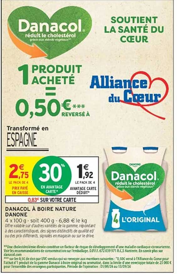 Danacol réduit le cholestérol