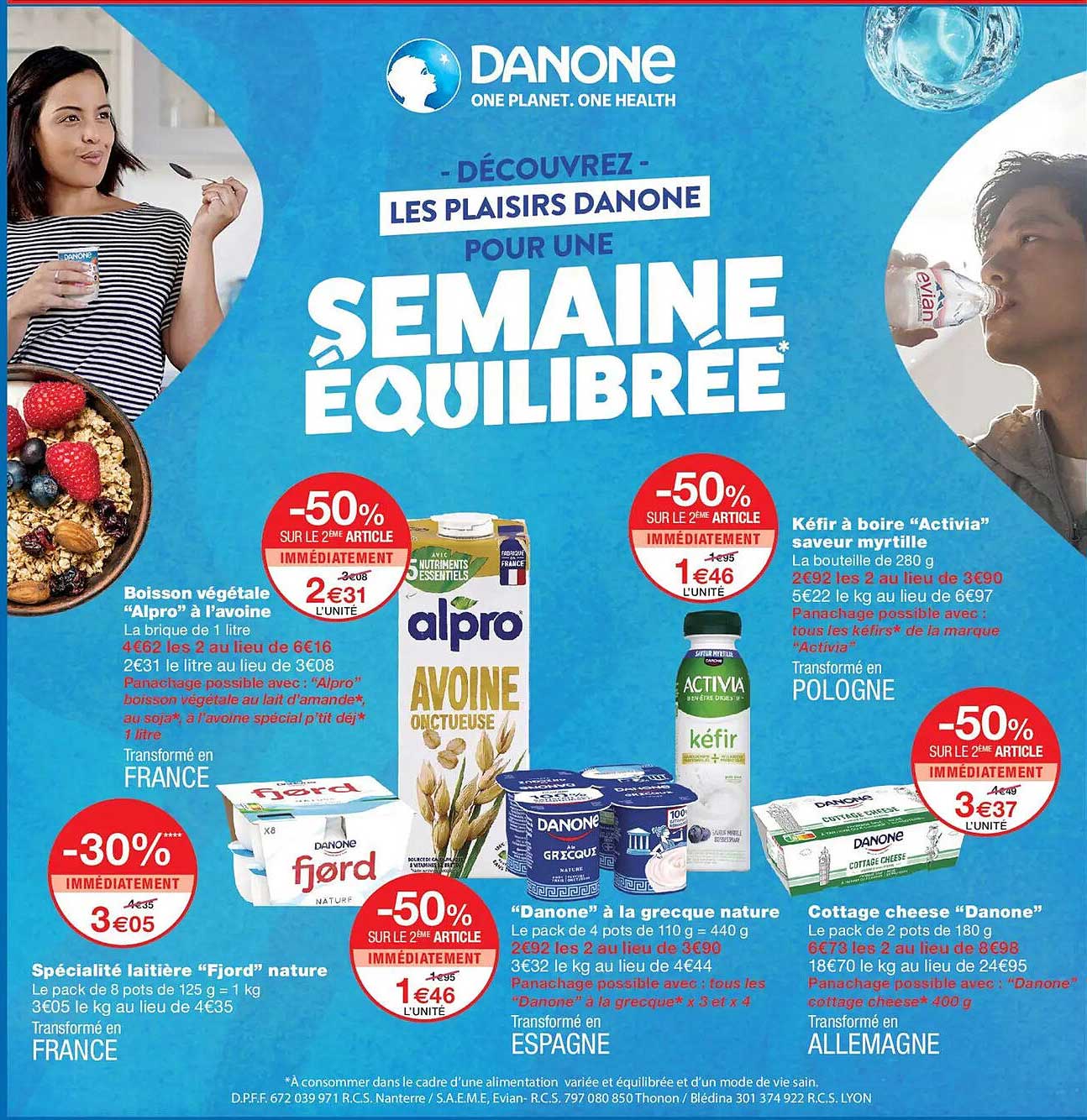 DÉCOUVREZ LES PLAISIRS DANONE POUR UNE SEMAINE EQUILIBREE