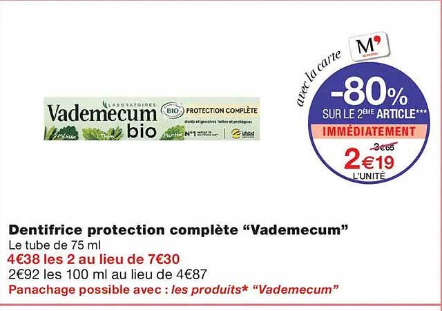 Dentifrice protection complète “Vademecum”