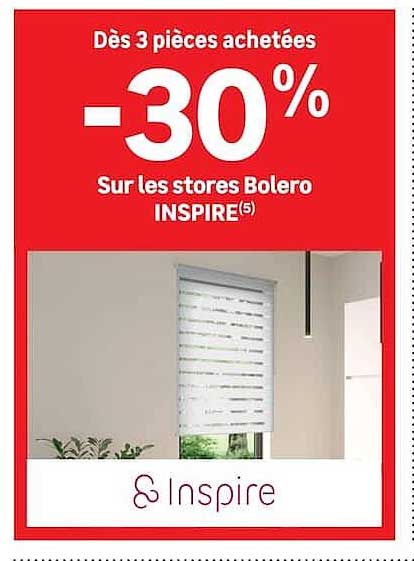 Dès 3 pièces achetées -30% Sur les stores Bolero INSPIRE(5)