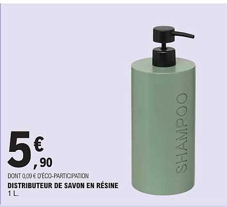DISTRIBUTEUR DE SAVON EN RÉSINE