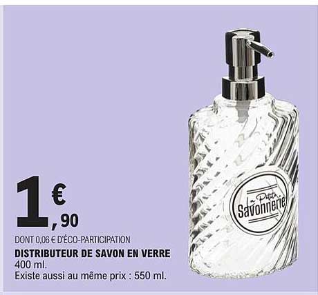 DISTRIBUTEUR DE SAVON EN VERRE