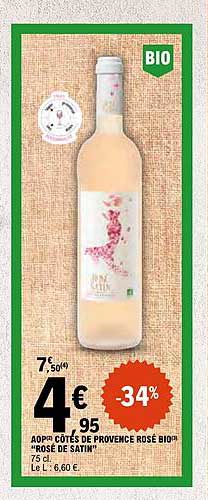 DOPÔ CÔTES DE PROVENCE ROSÉ BIO
ROSÉ DE SAINT