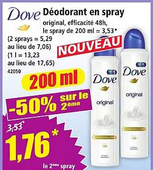 Dove Déodorant en spray