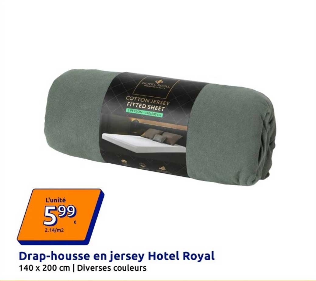 Drap-housse en jersey Hotel Royal 140 x 200 cm | Diverses couleurs