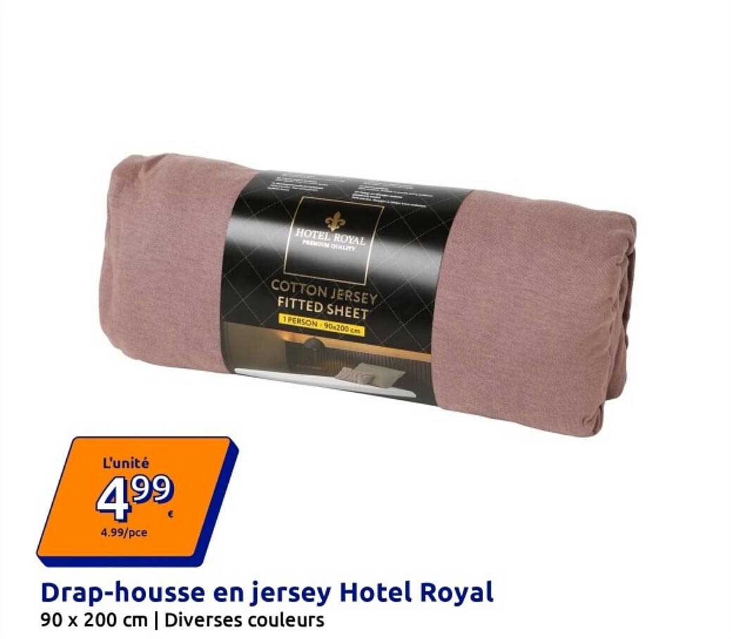 Drap-housse en jersey Hotel Royal 90 x 200 cm | Diverses couleurs