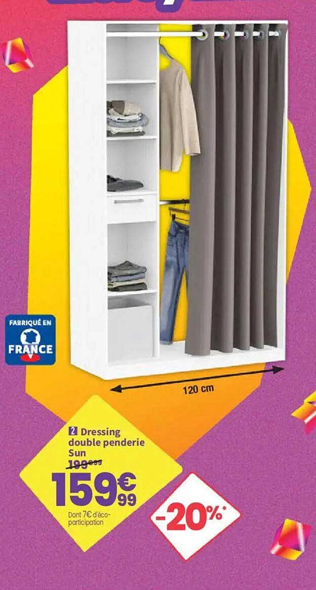 Dressing double penderie Sun