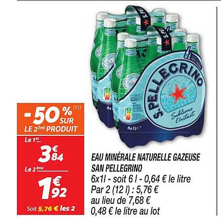 EAU MINÉRALE NATURELLE GAZEUSE SAN PELLEGRINO